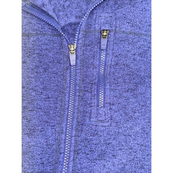PrAna  Men's Blue Fleece Hoodie Full Zip Jacket Size M Long Sleeve Casual Sporty - Picture 7 of 7